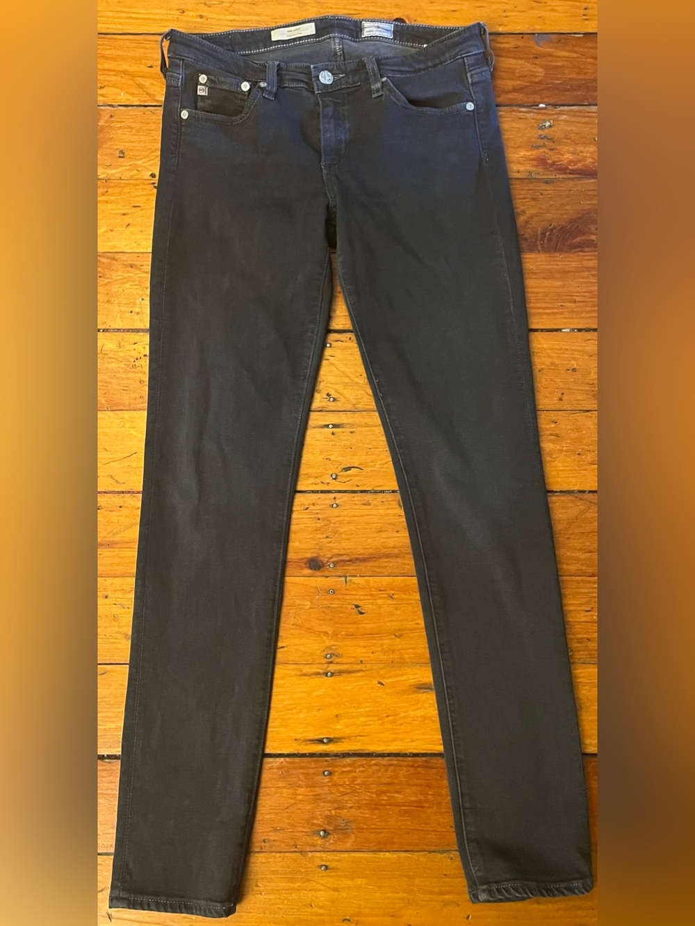 Adriano Goldschmied AG The Stilt Cigarette Leg Jeans Faded Black Wash Size 27R - Picture 2 of 13